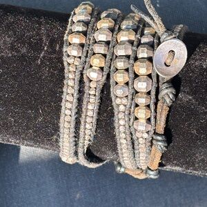 Elegant Chan luu silver nugget Wrap Bracelet